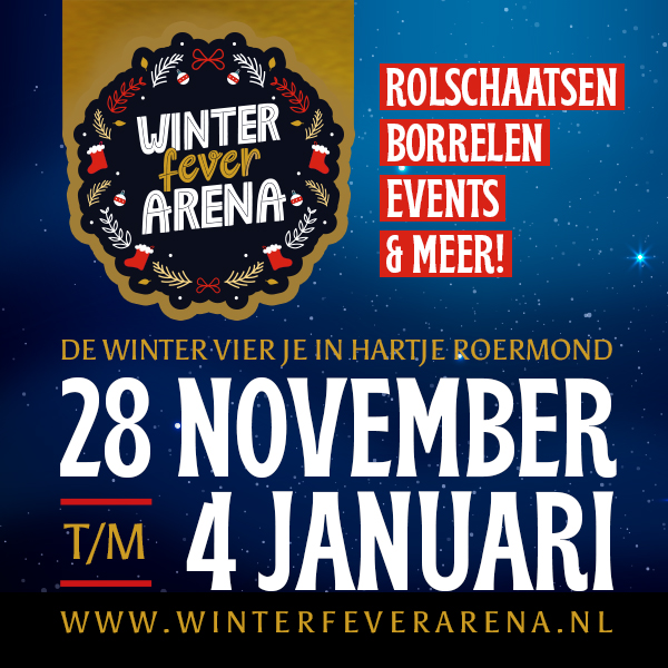Vierkante banner voor de Winter Fever Arena 